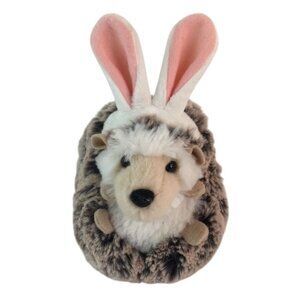 Douglas Spunky Hedgehog Plush with Easter Bunny Ears 5" Stuffed Animal Toy